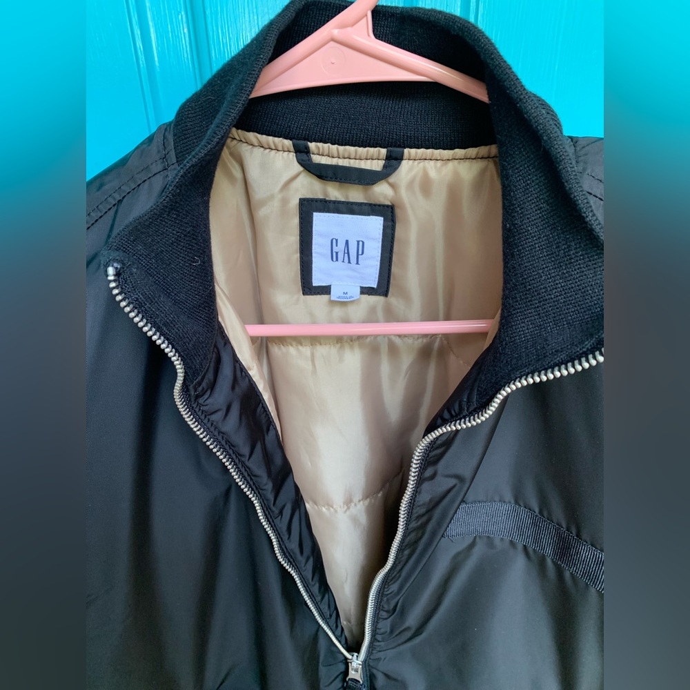 Gap Black Bomber-Type Jacket Size Medium - image 2